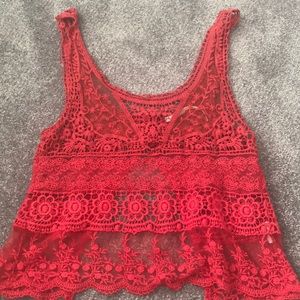 Red Urban Outfitters Top